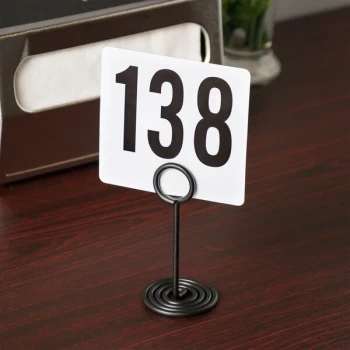 American Metalcraft NSB4 4" Black Swirl Base Card Holder