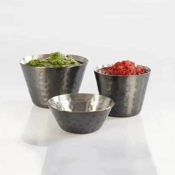 American Metalcraft, Sauce Cup, Stainless Steel, Black, 6 cm Diameter, 5 cm Height