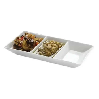 American Metalcraft, Sauce Dish, Porcelain, White, 14.6 cm Length, 7.9 cm Width