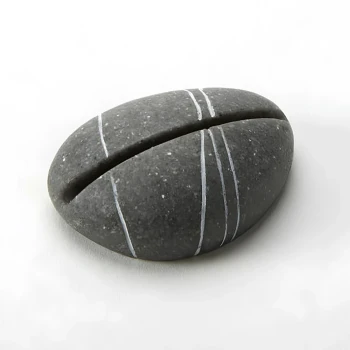 American Metalcraft, Stone Card Holder, Polyresin, Black