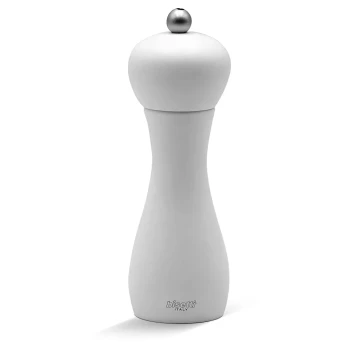Bisetti Pepper Mill Stained Beech Wood 18 cm White