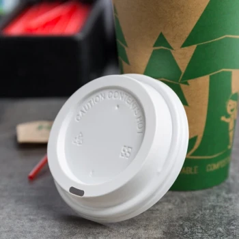 Choice 8 oz. Tall White Hot Paper Cup Travel Lid - 1,000/Case