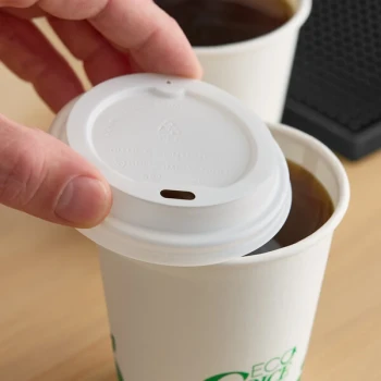 EcoChoice 8 oz. Tall Translucent Compostable Paper Hot Cup Lid - 1,000/Case