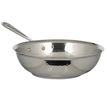 Bon Chef 60005HF Cucina 10" Hammered Finish Stainless Steel Stir Fry Pan