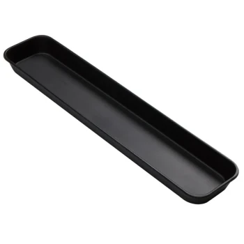 American Metalcraft MT6 29 3/4" x 6 1/8" Black Melamine Market Tray