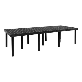 SPC Retail BM962401S3 Benchmaster 96" x 36" x 24" Black Plastic Grid Top Single-Level Platform Display