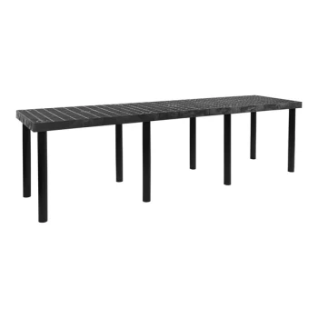 SPC Retail BM963001S Benchmaster 96" x 24" x 30" Black Plastic Grid Top Single-Level Platform Display