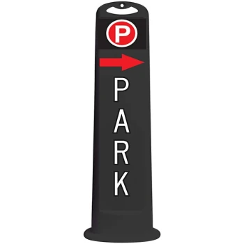 Cortina Trailblazer XL 45" Black "Park" Right Arrow Vertical Panel with 15 lb. Base 03-768BLK-PRA-15