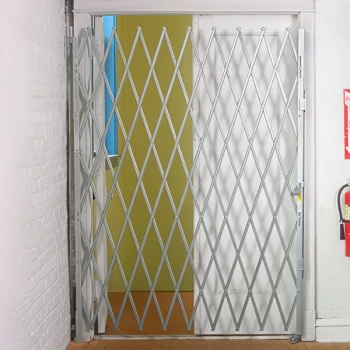 Illinois Engineered Products 4'-5' x 7' Heavy-Duty Galvanized Steel Folding Single Security Gate SSG575