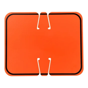 Cortina 13" x 10" Orange / Black Single-Sided Dual-Mount Blank Cone Sign 03-550-BL
