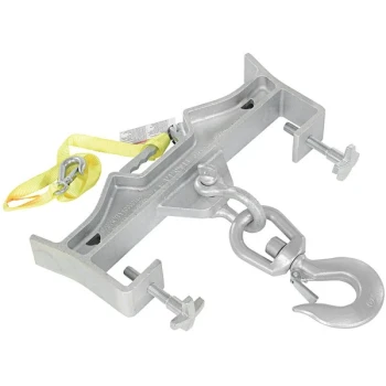 Vestil 3" x 23" x 21 5/8" Steel Double Swivel Hoist Optioning Hook D-FORK-10-SL - 10,000 lb. Capacity