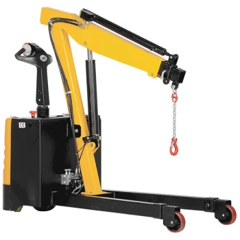 Vestil EPFC-25 Electric Steel Floor Crane with Adjustable Legs, 44 1/4" - 94" Lift, and 2,500 lb. Capacity