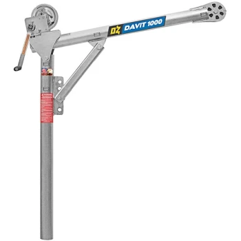 OZ Lifting Products Steel Davit Crane with Manual Winch OZ1000DAV - 1000 lb. Capacity
