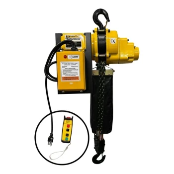 OZ Lifting Products 2 Ton Electric Chain Hoist with 10' Lift and Wireless Control OZ4000ECW-10 - 6.5 FPM, 115V