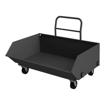 Durham Mfg 16.6 Cu. Ft. 12 Gauge Steel Hopper Truck with 4 Swivel Casters HT-LP-3854-95 - 2,000 lb. Capacity