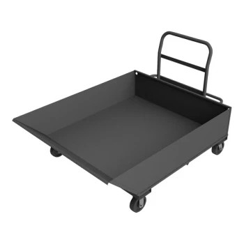 Durham Mfg 17.2 Cu. Ft. 12 Gauge Steel Hopper Truck with 2 Rigid / 2 Swivel Casters HT-LP-4857-95 - 2,000 lb. Capacity