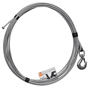 OZ Lifting Products 1/4" x 25' Stainless Steel Wire Rope Assembly OZSS.25-25B for Manual Davit Cranes