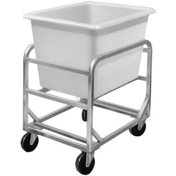 Channel 6SBC Mobile Stainless Steel Lug Rack with 6 Bushel Poly Bin