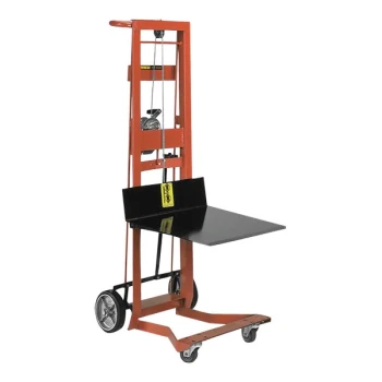 Wesco Industrial Products 750 lb. 4-Wheel Steel Winch Pedalift with 22" x 22" Platform and 54" Lift Height 260021