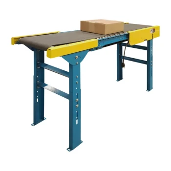 Lavex 18" x 10' Roller Bed Style Variable Speed Belt Conveyor with Power Supply - 110V