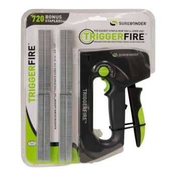 Surebonder TriggerFire Plastic Dual Mode Heavy-Duty Staple Gun Kit with Staples 5661KIT