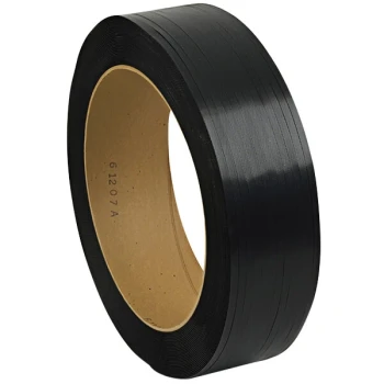 PAC Strapping Products 9,000' x 1/2" Black 25 lb. Polypropylene Strapping Coil with 16" x 6" Core