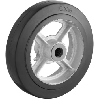 Wesco Industrial Products 600 lb. 8" Cast Iron Center Moldon Rubber Wheel for Vending Machine and Heavy-Duty Hand Trucks 150120