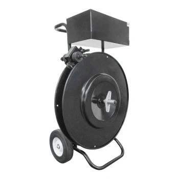 Encore Packaging Premium Heavy-Duty Mobile Oscillated-Wound Strapping Dispenser with Strap Troller EP-3200-HD