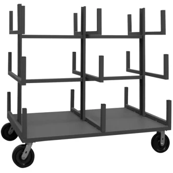 Durham 36" x 48" 3-Level Pipe Moving Truck with 18 Cradles BPT-3648-8PH-95 - 4000 lb. Capacity