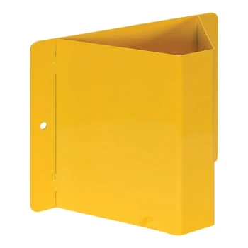 Vestil 12" x 6 1/4" x 9 3/4" Yellow Steel Truck-Mounted Wheel Chock Holder TMCH-RWC-8