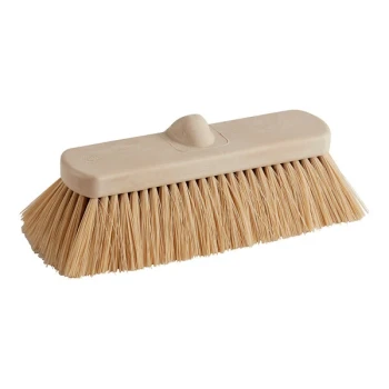Carlisle Sparta 41278EC25 12" Tan Flo-Thru Flagged Vehicle and Wall Cleaning Brush