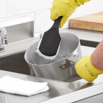 Choice 8" Black Nylon Utility / Pot Scrub Brush