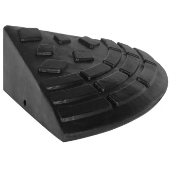 Vestil 9 11/16" x 9 11/16" x 3 5/8" Heavy-Duty Round Rubber Corner Ramp RCR-C - 4000 lb. Capacity