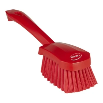 Vikan 41984 10 5/8" Red Washing Brush with Soft Bristles