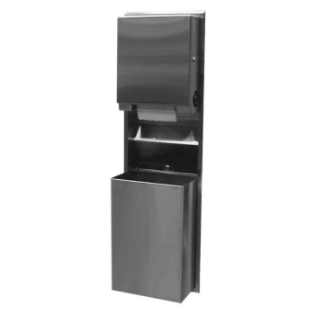 Bobrick B-39617 ClassicSeries Recessed Convertible Rectangular Paper Towel Dispenser / Trash Can