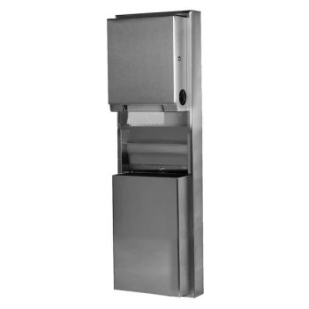 Bobrick B-39619 ClassicSeries Surfaced-Mounting Convertible Rectangular Paper Towel Dispenser / Trash Can