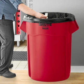 Rubbermaid® FG265500RED BRUTE Red 55 Gallon Round Trash Can