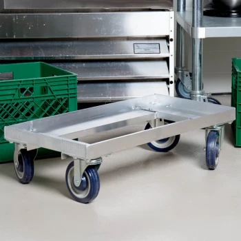 Channel MC1326 13" x 13" Milk Crate Dolly - 2 Stack Capacity