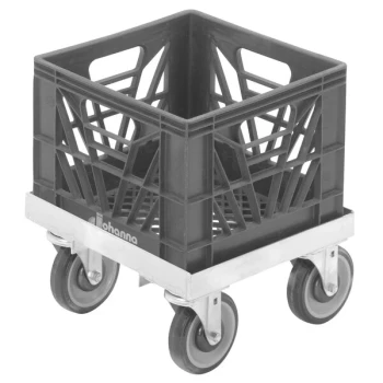 Channel MC1313 13" x 13" Milk Crate Dolly - 1 Stack Capacity