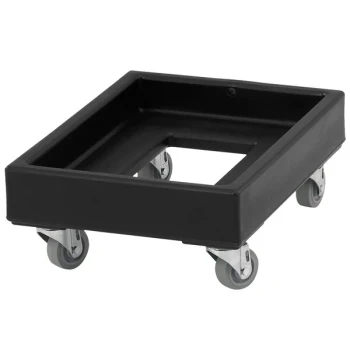 Cambro CD1420110 350 lb. Black Camdolly Milk Crate Dolly