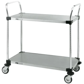 Metro MW105 Super Erecta 18" x 36" x 38" Two Shelf Standard Duty Stainless Steel Utility Cart