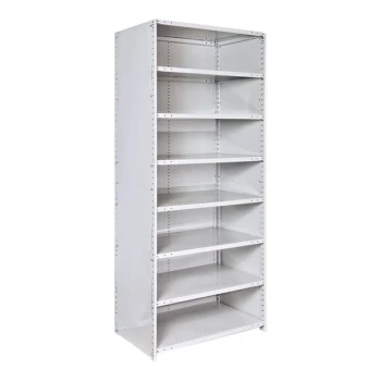 Hallowell MedSafe Hi-Tech 36" x 24" x 87" Antimicrobial Steel Closed 8-Shelf Medium-Duty Shelving Starter 4523-24PL-AM