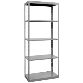 Hallowell Hi-Tech DuraTech 12" x 36" x 87" Gray Metal 5-Shelf Pass-Through Shelving, 4000 lb unit capacity