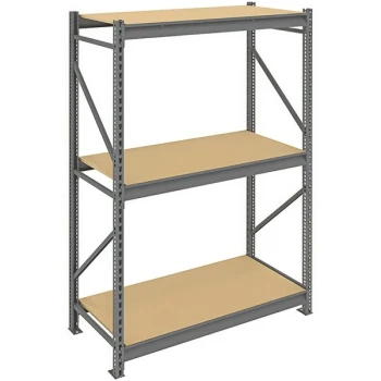 Tennsco 24" x 48" x 84" Medium Gray Bulk Storage Rack Unit with Particleboard Decking BU-482484PS-MGY