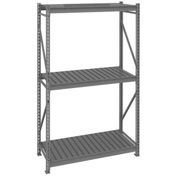 Tennsco 24" x 48" x 96" Medium Gray Bulk Storage Rack Unit with Corrugated Decking BU-482496CS-MGY