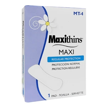 Hospeco Maxithins Maxi #4 Menstrual Pad for Feminine Hygiene Dispensers - Regular - 250/Case