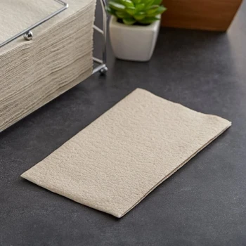 Hoffmaster 856787 12" x 17" Linen-Like Natural Kraft Guest Towel - 500/Case