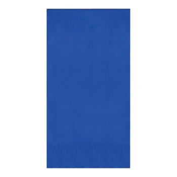 Creative Converting 12 3/4" x 16" Cobalt Blue 2-Ply 1/6 Fold Guest Towel / Buffet Napkin - 600/Case
