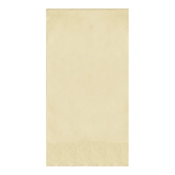 Creative Converting 12 3/4" x 16" Ivory 2-Ply 1/6 Fold Guest Towel / Buffet Napkin - 600/Case