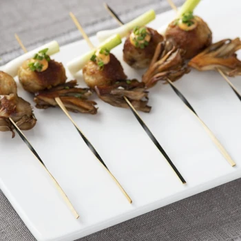 EcoChoice 6" Black Bamboo Twisted Food Pick / Skewer - 1,000/Case